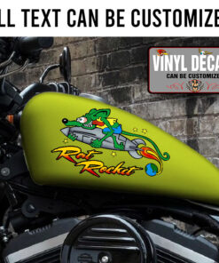 Personalized Rat Fink Rock Ket Motorcycle Gas Tank Decal 11767