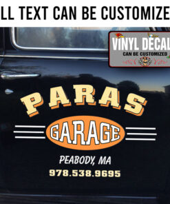 Personalized Garage Lettering Door Art Vinyl Sticker 10458
