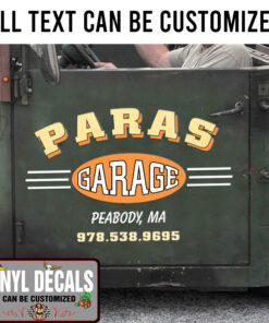 Personalized Garage Lettering Door Art Vinyl Sticker 10458