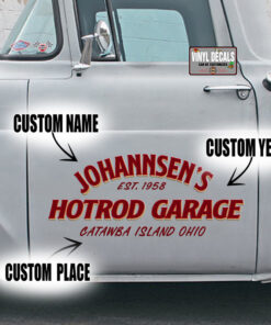 Personalized Garage Lettering For Bright Car Vinyl Sticker 10659