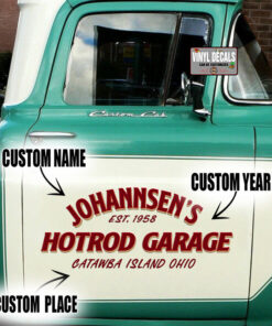Personalized Garage Lettering For Bright Car Vinyl Sticker 10659