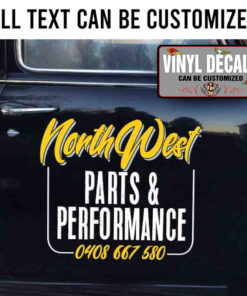 Personalized Garage Lettering Hand Paint Vinyl Sticker 10478