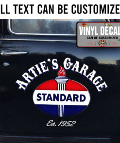 Personalized Garage Lettering Hand Paint Vinyl Sticker 10597