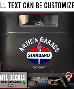 Personalized Garage Lettering Hand Paint Vinyl Sticker 10597