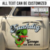 Personalized Rat Fink Trucking Lettering Sticker 11204