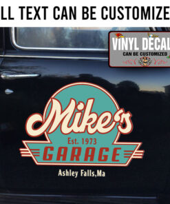 Personalized Garage Lettering Hand Paint Vinyl Sticker 10598