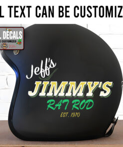 Personalized Garage Lettering Old School Hot Rod Lettering Sticker 12105