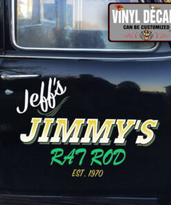 Personalized Garage Lettering Old School Hot Rod Lettering Sticker 12105
