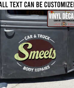 Personalized Garage Lettering Sticker 11112