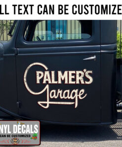 Personalized Garage Lettering Sticker 11325