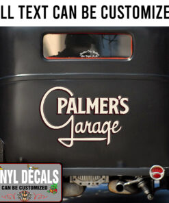 Personalized Garage Lettering Sticker 11325