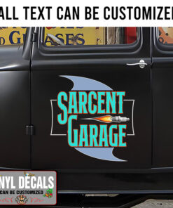 Personalized Garage Lettering Sticker 11333