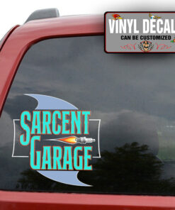 Personalized Garage Lettering Sticker 11333