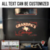 Personalized Garage Lettering Texas Rusty Nutz Sticker 12103