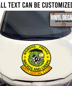 Personalized Rat Rod Hot Rod Chopper Rat Fink Motorcycle Sticker 11402