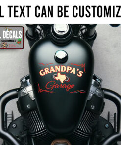 Personalized Garage Lettering Texas Rusty Nutz Sticker 12103