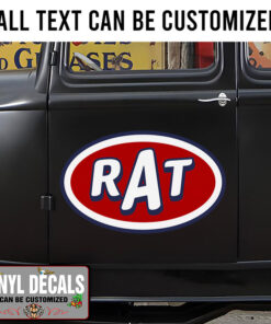 Personalized Rat Rod Hot Rod Sticker 11387