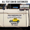 Personalized Rat Rod Lettering American Graffiti Sticker 11951