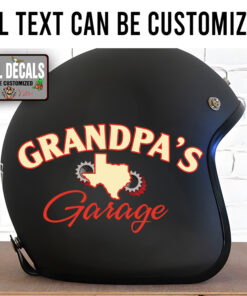 Personalized Garage Lettering Texas Sticker 11972