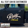 Personalized Garage Lettering Vinyl Sticker 10293