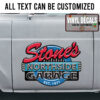Personalized Garage Lettering Vinyl Sticker 10334