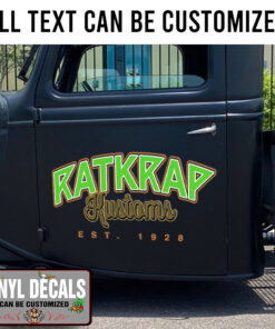 Personalized Rat Rod Lettering Vinyl Sticker 10314