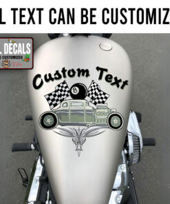 Personalized Rat Rod Pinstriping Eight Ball Sticker 12016