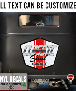 Personalized Garage Lettering Vinyl Sticker 10377