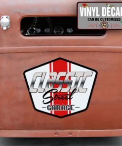 Personalized Garage Lettering Vinyl Sticker 10377