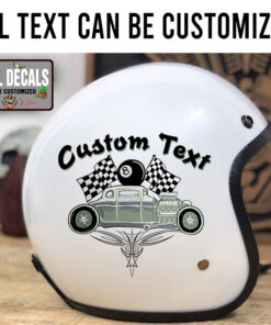 Personalized Rat Rod Pinstriping Eight Ball Sticker 12016