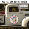 Personalized Rat Rod Wheel And Pin Up Girl Sticker 11873