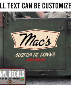 Personalized Garage Lettering Vinyl Sticker 10412