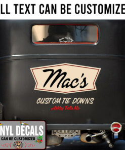 Personalized Garage Lettering Vinyl Sticker 10412