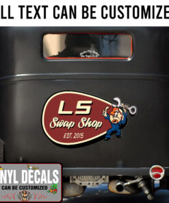 Personalized Garage Lettering Vinyl Sticker 10481