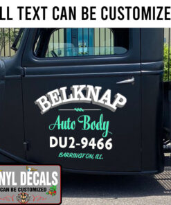 Personalized Garage Lettering Vinyl Sticker 10533