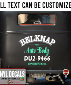 Personalized Garage Lettering Vinyl Sticker 10533