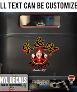 Personalized Garage Lettering Vinyl Sticker 10537