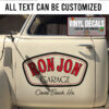 Personalized Garage Lettering Vinyl Sticker 10538