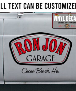 Personalized Garage Lettering Vinyl Sticker 10538