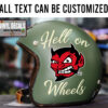 Personalized Red Devil Hell On Wheel Motorcycle Helmet Sticker 11812