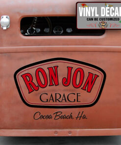 Personalized Garage Lettering Vinyl Sticker 10538