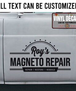 Personalized Garage Lettering Vinyl Sticker 10579