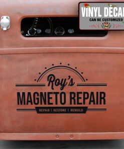 Personalized Garage Lettering Vinyl Sticker 10579