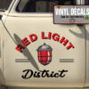 Personalized Red Light District Lettering Sticker 11651