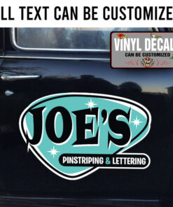 Personalized Garage Lettering Vinyl Sticker 10587