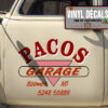 Personalized Garage Lettering Vinyl Sticker 10610