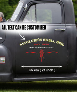 Personalized Red Pinstriping For Antique Car Vinyl Sticker 10657