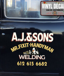 Personalized Garage Lettering Welding Company Car Door Lettering Sticker 12153