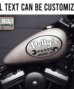 Personalized Garage Lettering Wrench Sticker 12032