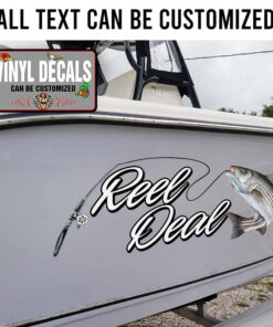 Personalized Reel Deal Lettering Sticker 11679